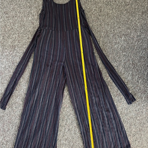 Moon River Multicolor Striped Jumpsuit Linen Blend Flowy lightweight - Picture 5 of 14